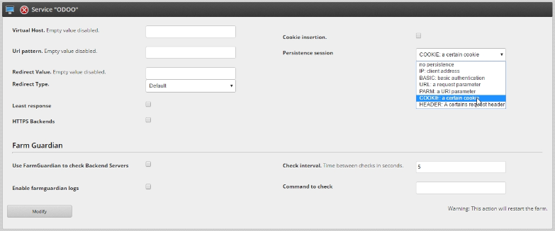 Odoo configure cookie