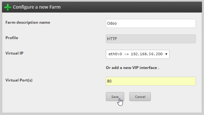Odoo HTTP create farm